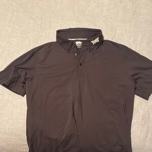 PXG Dark Gray Polo Shirt Classic Short-Sleeve Branded Button Down Collar Size L